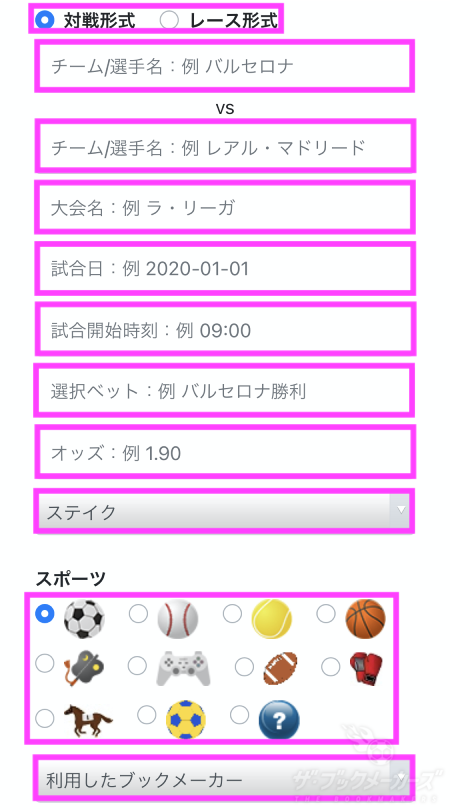 予想投稿の方法