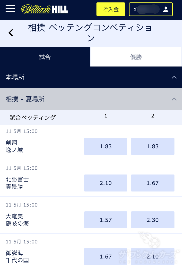 ブックメーカーで日本の大相撲に賭ける