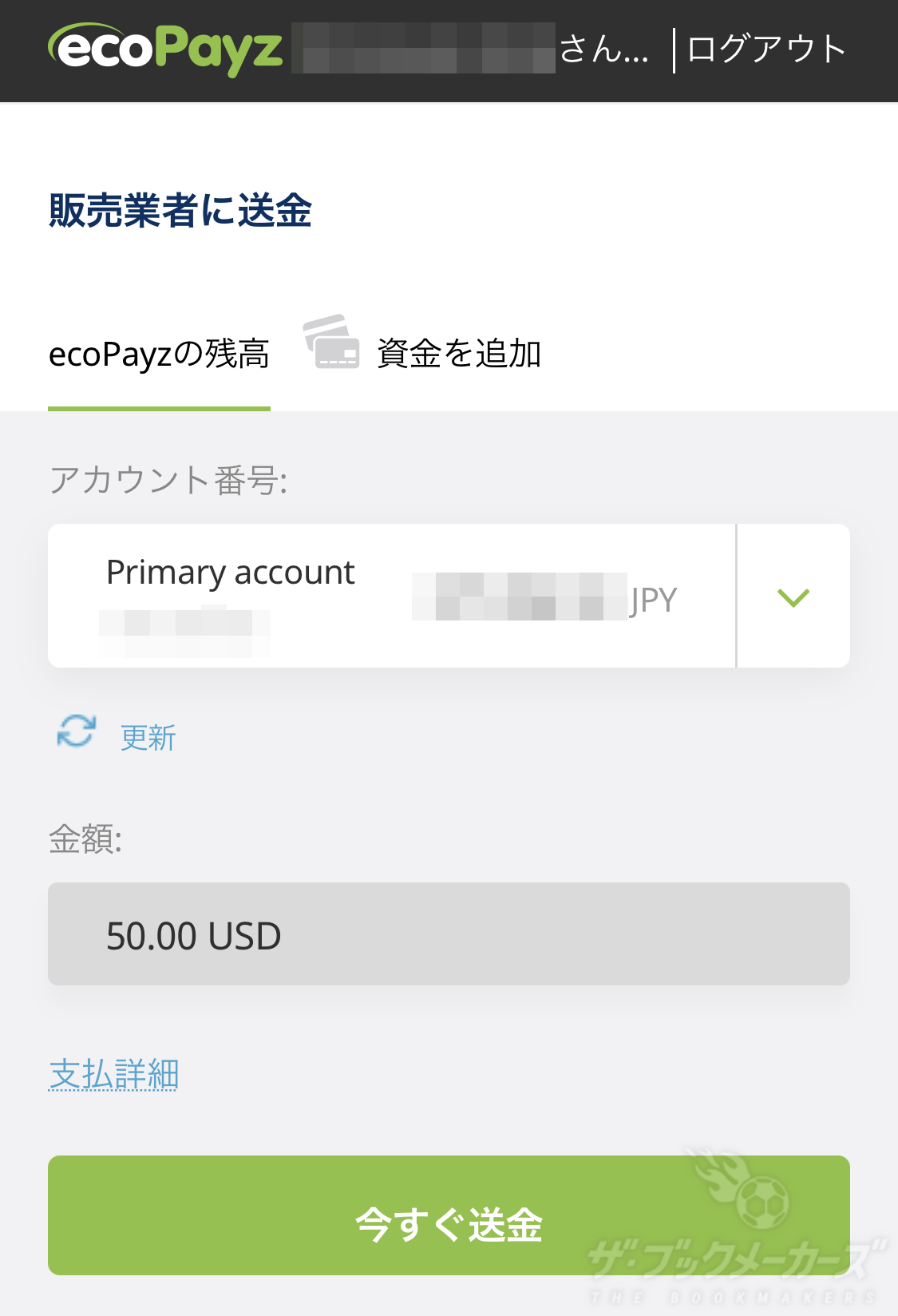 カスモエコペイズ入金