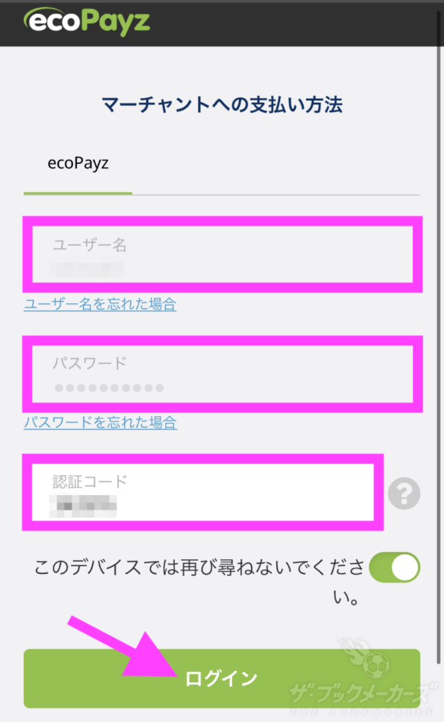 ギャンボラエコペイズ入金