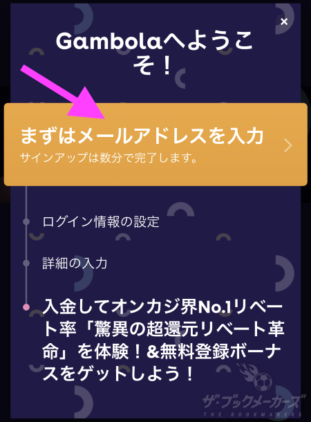 ギャンボラ登録