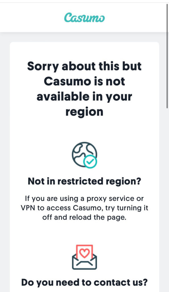 カスモ　ログインできない場合の画面